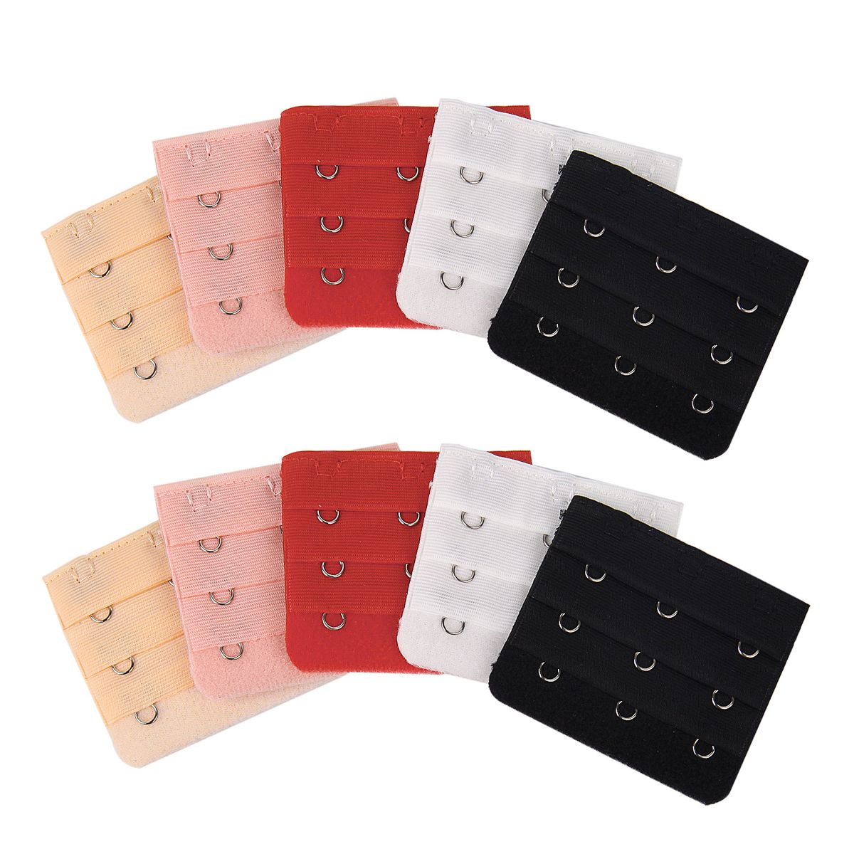 10Pcs Bra Extenders S Extension 3 Hooks 2 Rows Women-StyleC 10Pcs-ONE SIZE FITS ALL