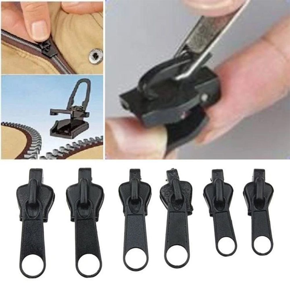 6Pcs 3 Sizes Universal Instant Fix Zipper Repair