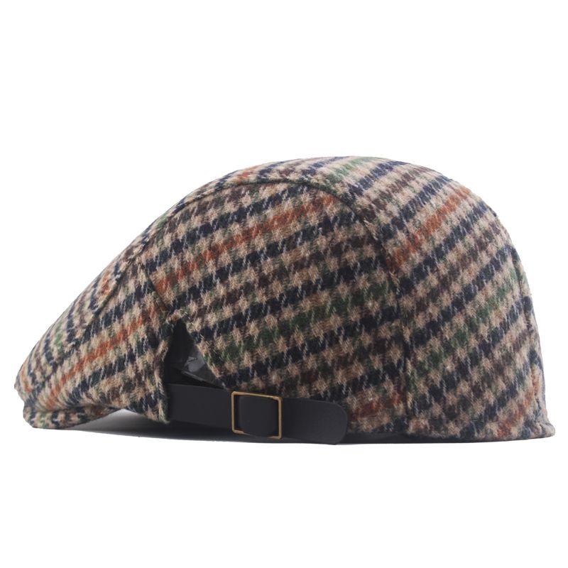 Men's Swallow Grid British Style Newsboy Beret Cap