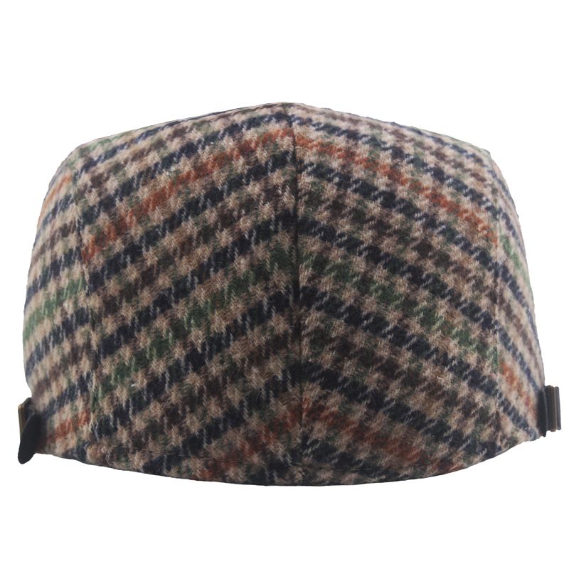 Men's Swallow Grid British Style Newsboy Beret Cap