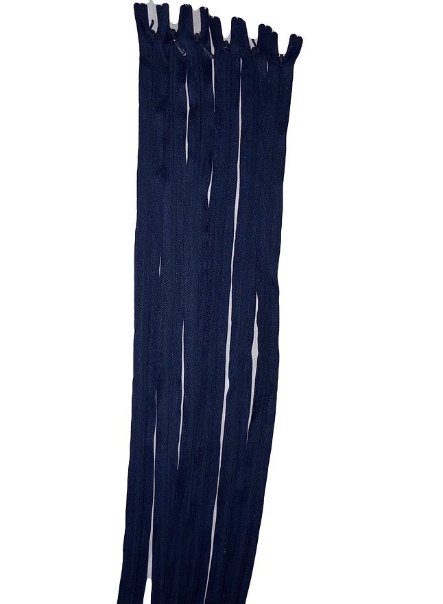 20 Inch Nylon Invisible Zippers 6-pack, Blue