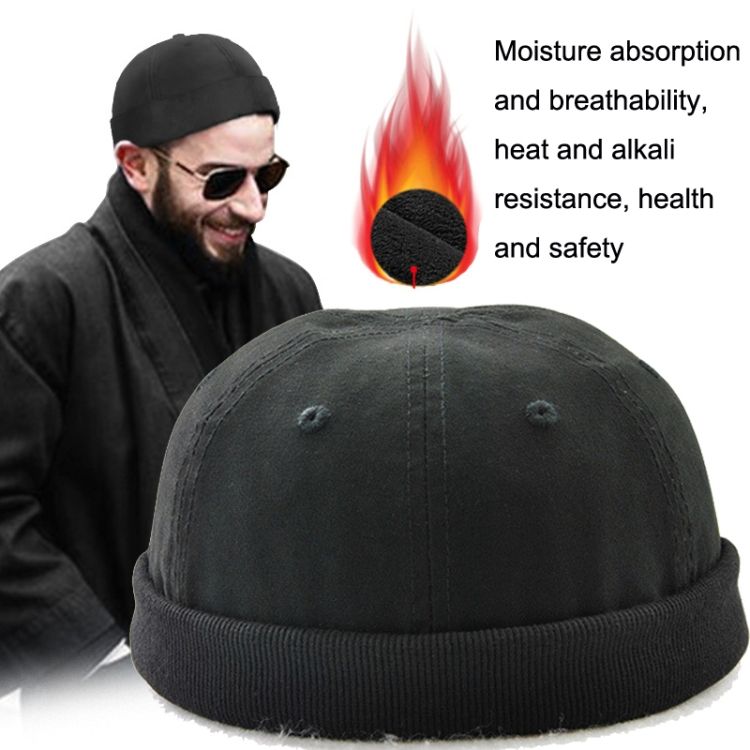 G12606 Retro Wild Melon Skin Cap G12606 Black