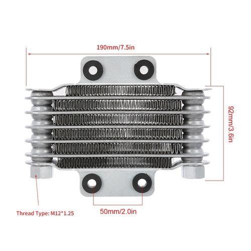 Motorcycle Engine Oil Cooler Cooling Radiator 85Ml