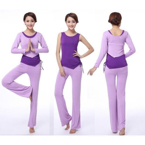 3 Pieces Model Sports Yoga Top+Shirt+Pant Sets Home Gyms