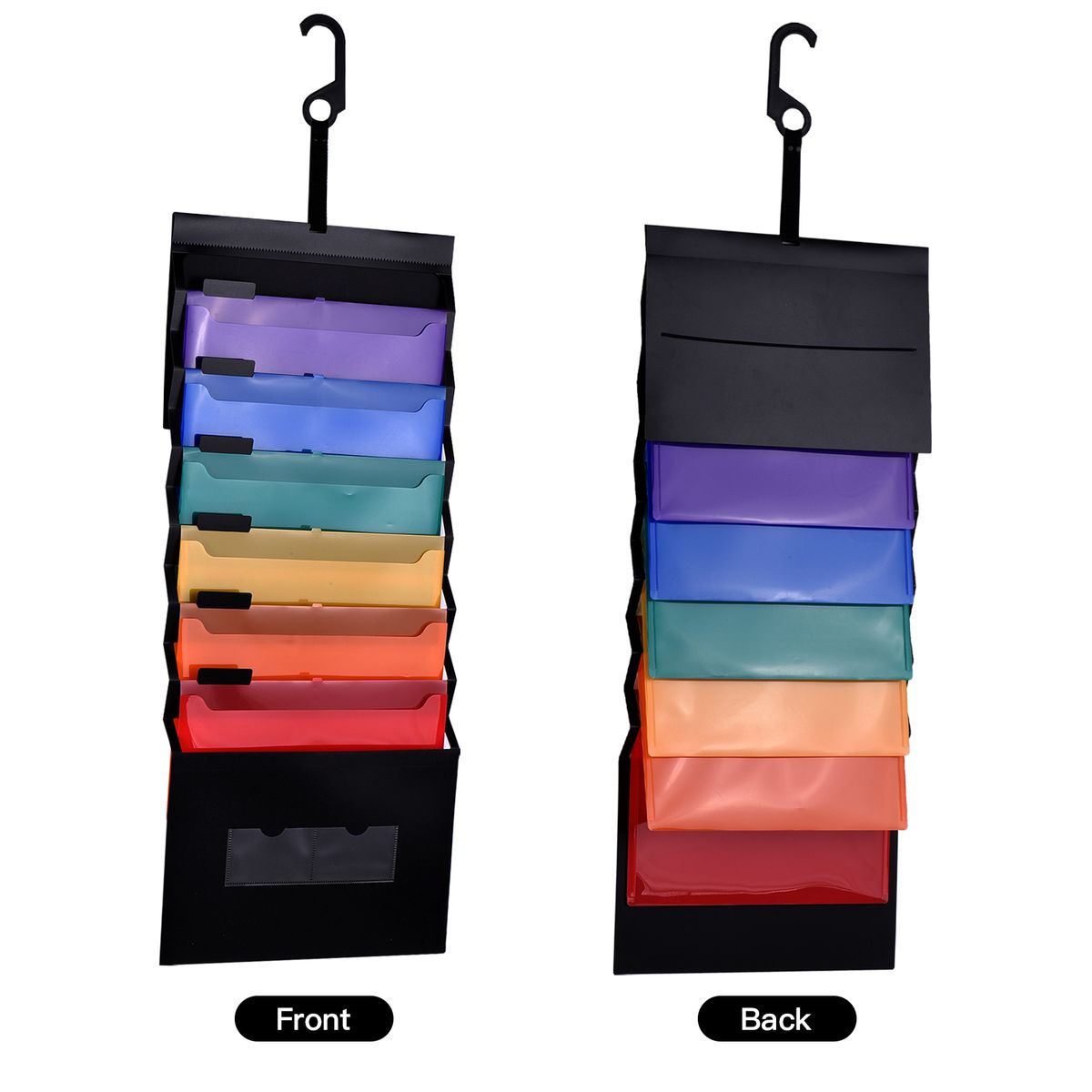 6 Pockets Hanging File Folder Accordian File Organizer A4