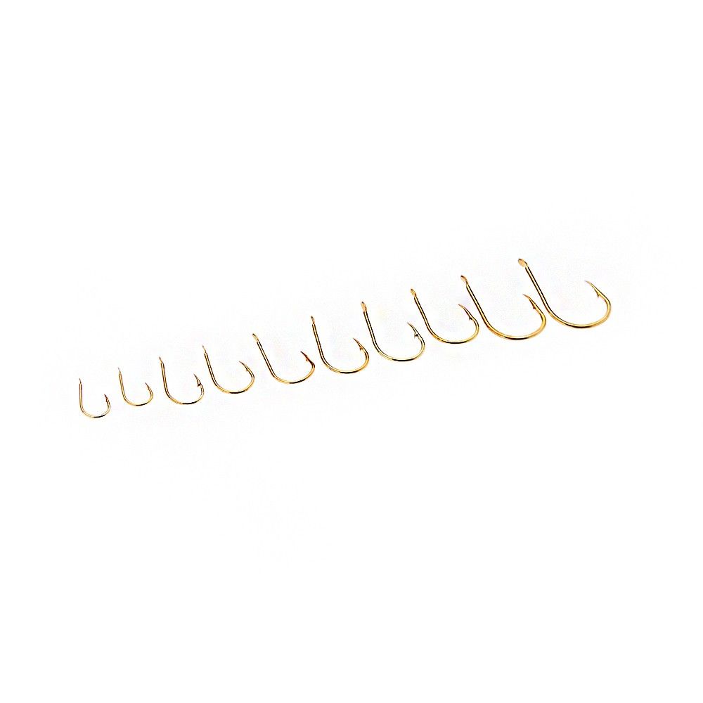 Golden 100PCS 10 Size Fishing Hooks Sharpened Fishing Needle