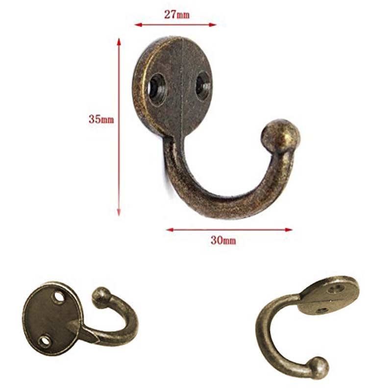 Lot 6pcs Retro Coat Hat Hook Door Wall Hanger Alloy 35 X