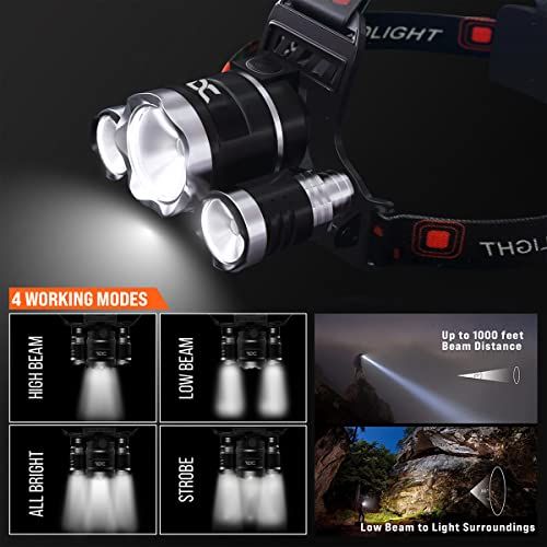 Headlamp Rechargeable  Head Lamp To Wear High Lumen  Led Hea