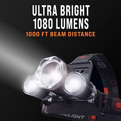 Headlamp Rechargeable  Head Lamp To Wear High Lumen  Led Hea