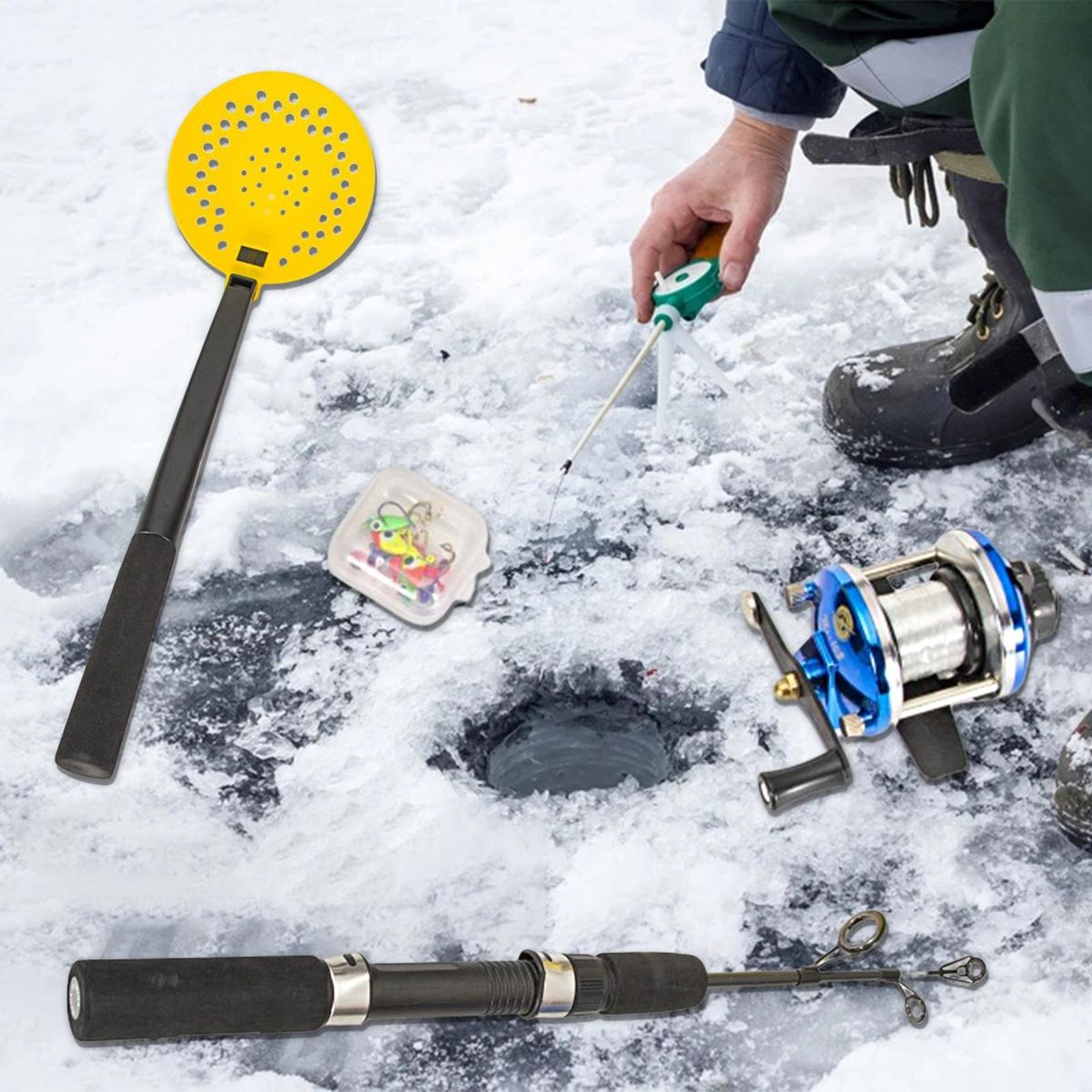 1 Set Ice Fishing Equipment Multifunctional Ice Fishing Combination Kit