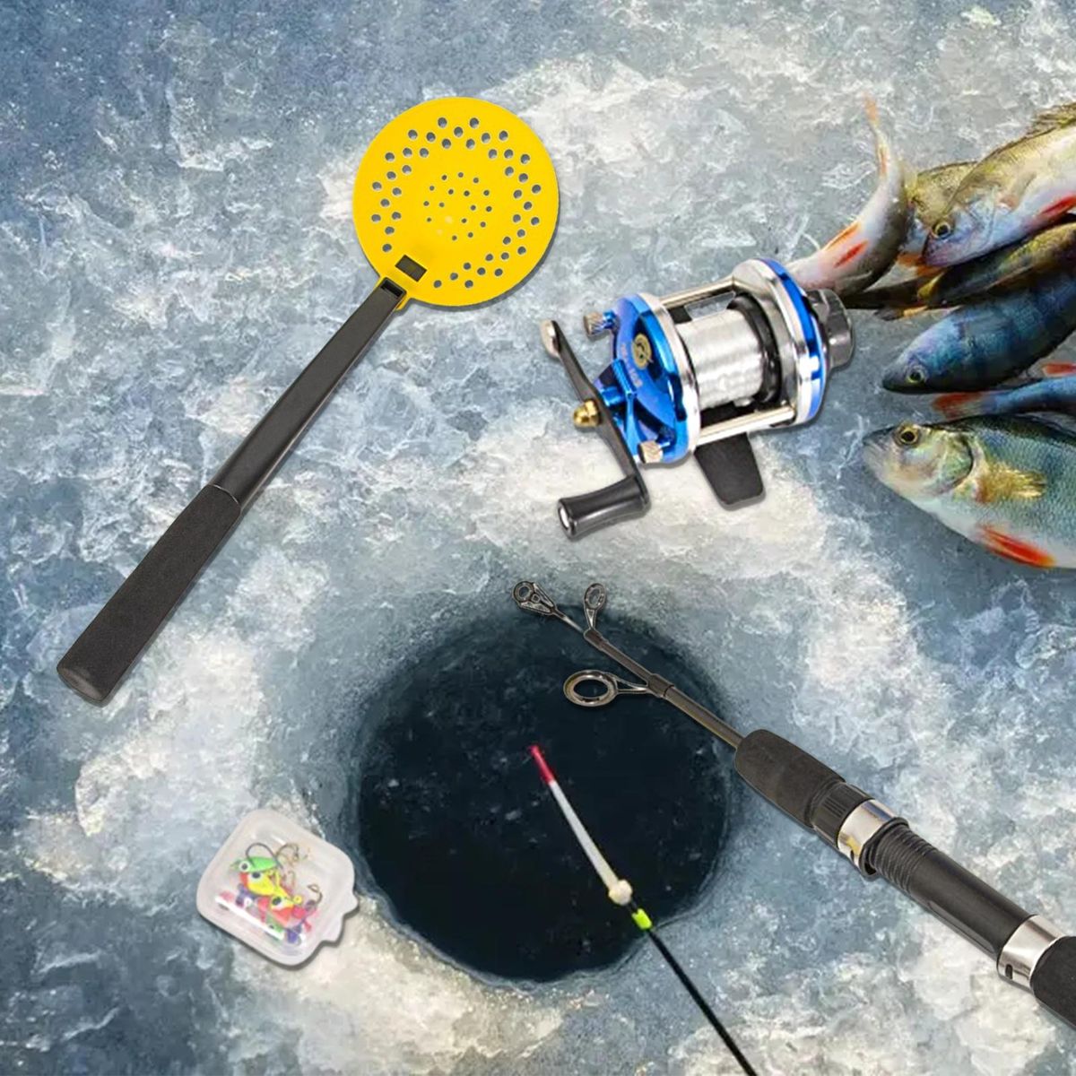 1 Set Ice Fishing Equipment Multifunctional Ice Fishing Combination Kit