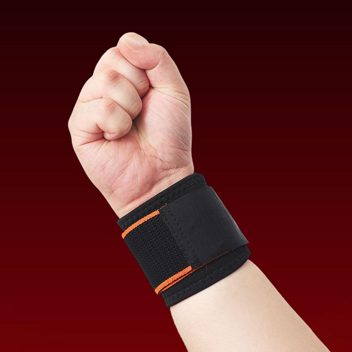 1Pc Wrist Wrap Multifunctional Wrist Support Dark Orange