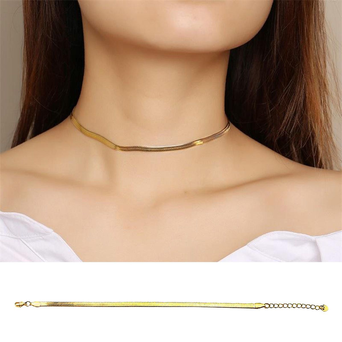 4mm Stainless Steel Necklace Chain Men Long  Gold