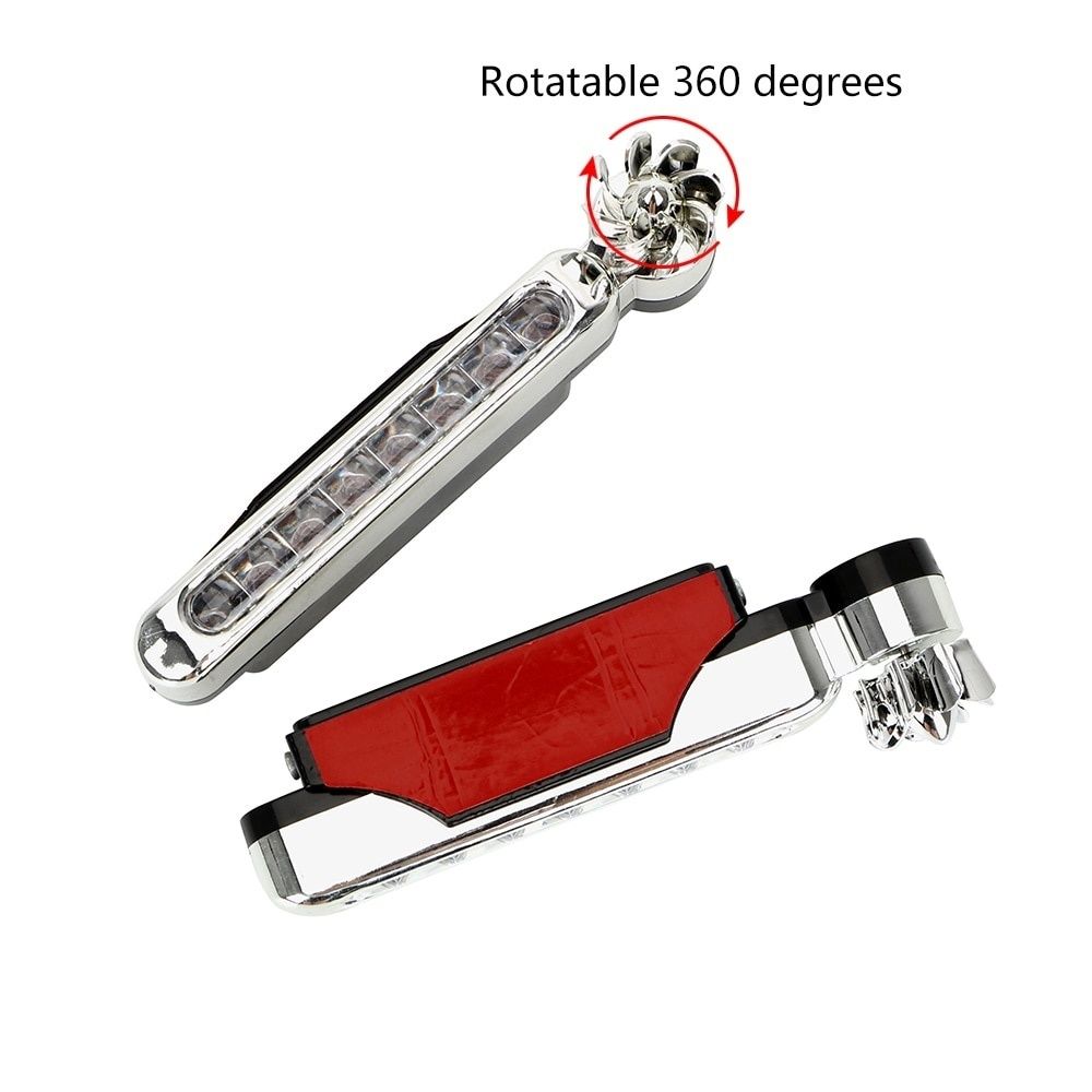 LED Wind Powered Car Daytime Running Lights Auto Decorative Lamp With Rotation Fan No Need External Power Supply