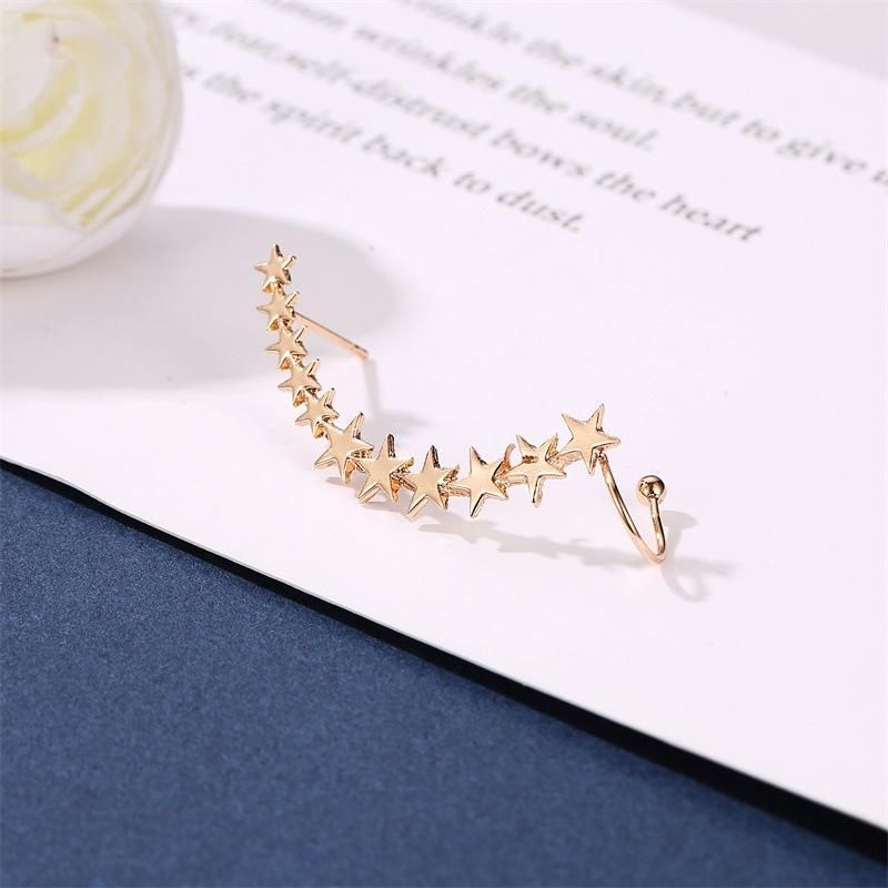 Fashion Five-pointed Star Ear Hanging Personality Single Star Ear Clip
