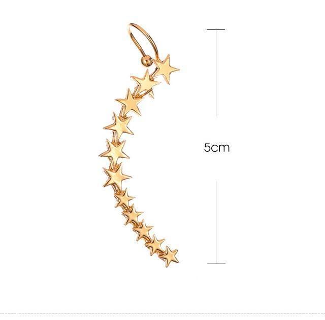 Fashion Five-pointed Star Ear Hanging Personality Single Star Ear Clip