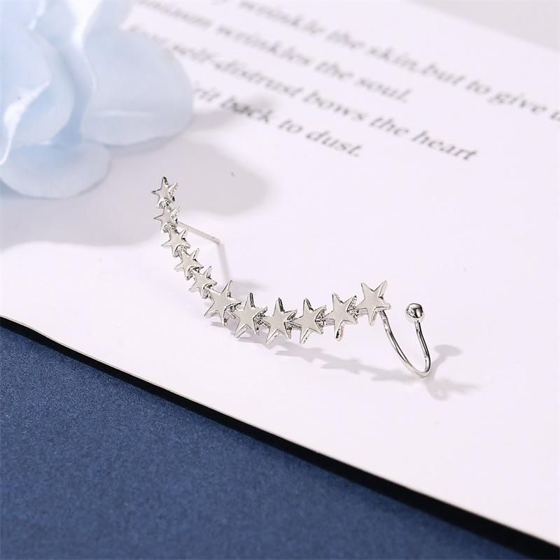 Fashion Five-pointed Star Ear Hanging Personality Single Star Ear Clip