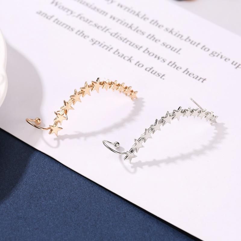 Fashion Five-pointed Star Ear Hanging Personality Single Star Ear Clip