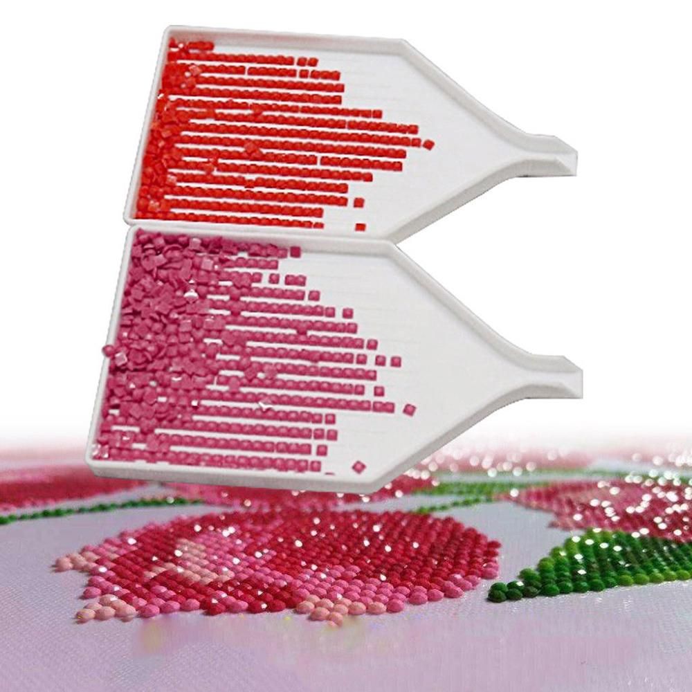 10Pcs Diamond Painting Accessories White Tray Drill Plates Diamond Embroidery Tool