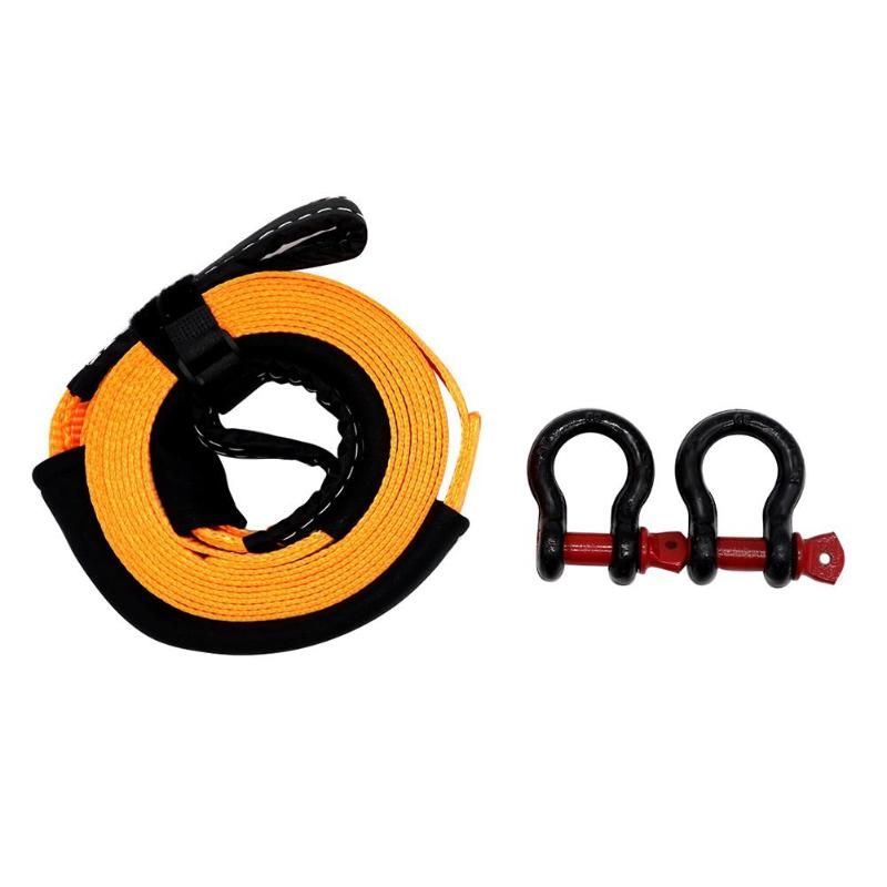 5m 5Tons Heavy Duty Car Road Recovery Tow S Towing Ropes With 2 Tow Hooks Car Accessories Styling Car Towing Ropes