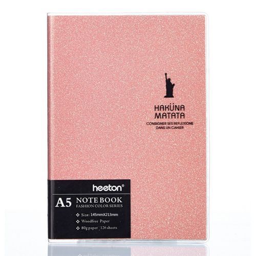 Creative Simple Design Colorful Gum Cover A5 Diary Notebook(Pink)