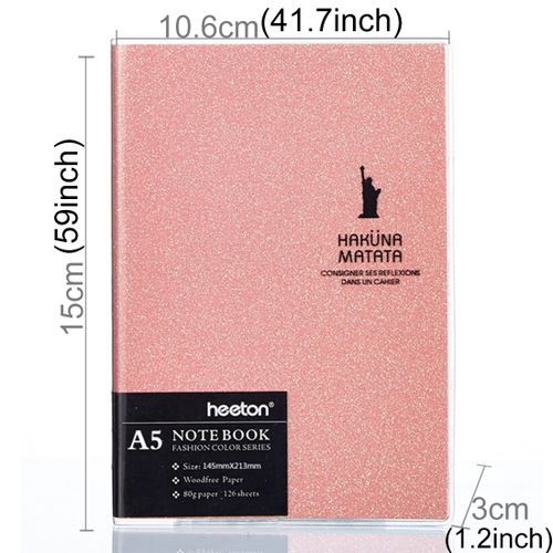 Creative Simple Design Colorful Gum Cover A5 Diary Notebook(Pink)