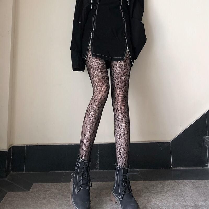 Sexy Lingerie Stockings Black Fishnet Jacquard Stocking Pantyhose Tights WK11