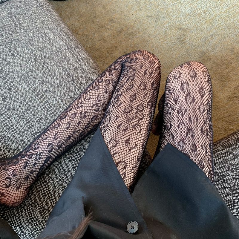Sexy Lingerie Stockings Black Fishnet Jacquard Stocking Pantyhose Tights WK11