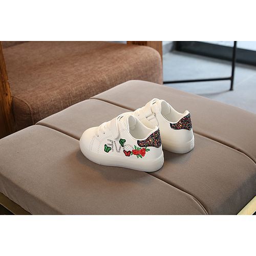 Children's Board Shoes LED Embroidered With Lights Girls' Casual Sports Shoes
