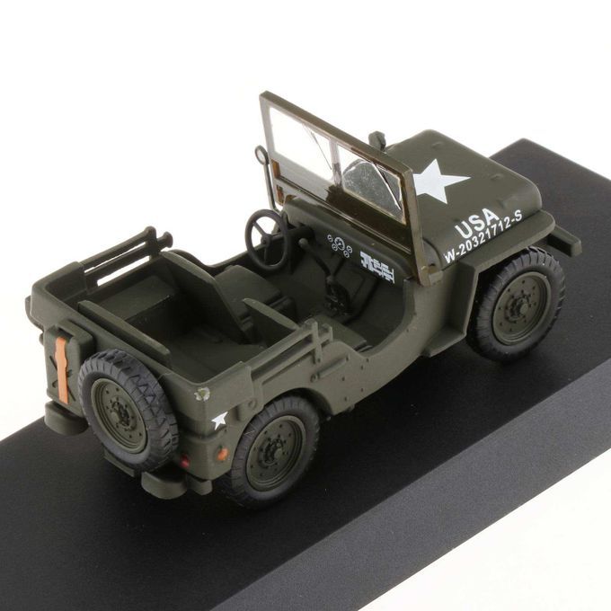Metal 1/43 Scale WW II Jeep   US  Model Car Open Car Collection