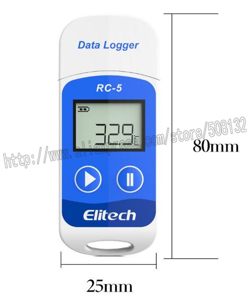 Elitech RC-5 USB Temperature Data Logger Recorder Internal Sensor 32000 Points