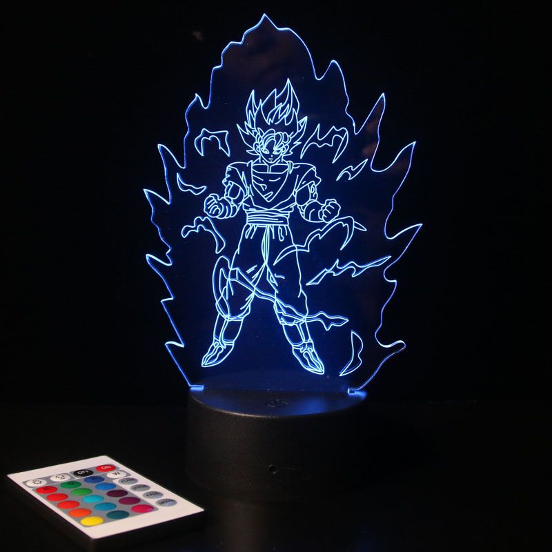 Dragon Series Super Saiyan Goku 3D Night Strange Touch LED
