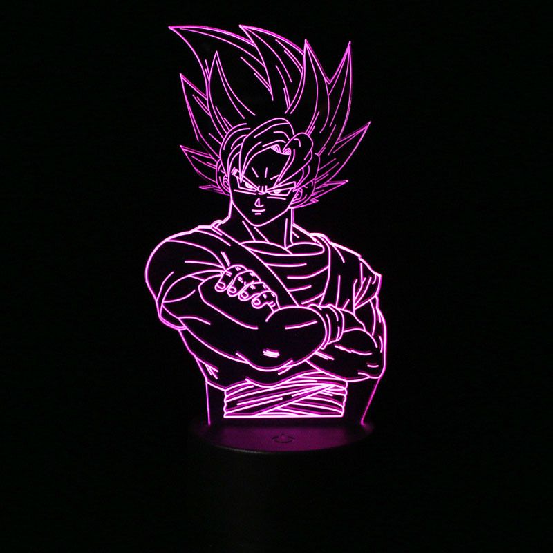 Dragon Series Super Saiyan Goku 3D Night Strange Touch LED