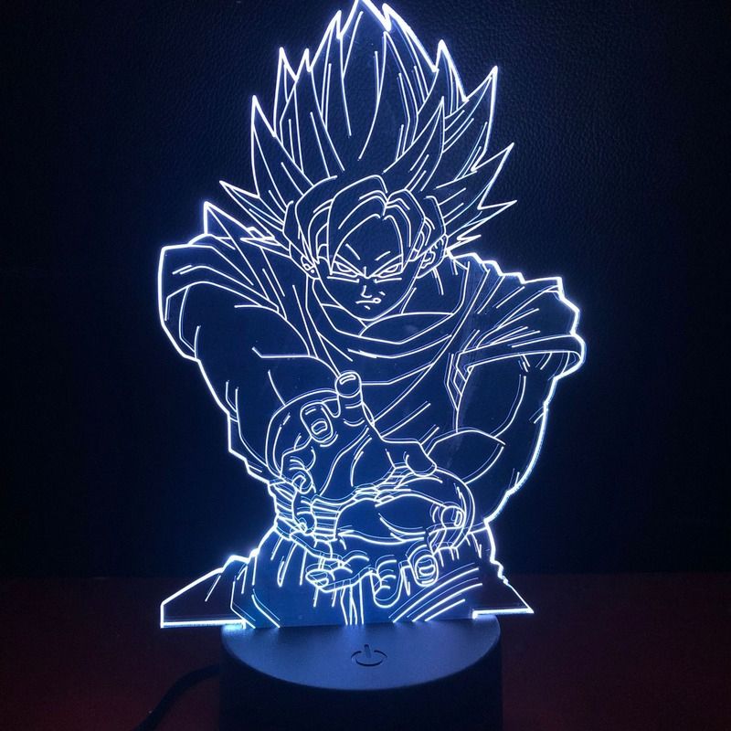 Dragon Series Super Saiyan Goku 3D Night Strange Touch LED
