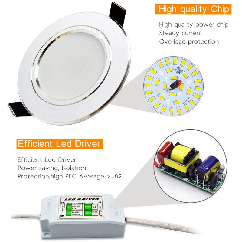 LED Downlight Dimmable 9W 12W 15W 5W 220V 230V Warm White