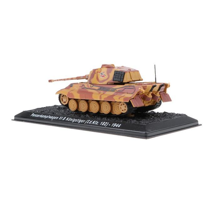 Model 1:72 PzKpfw VI B Kingtiger-1944 Diecast Tank Toy Showcase