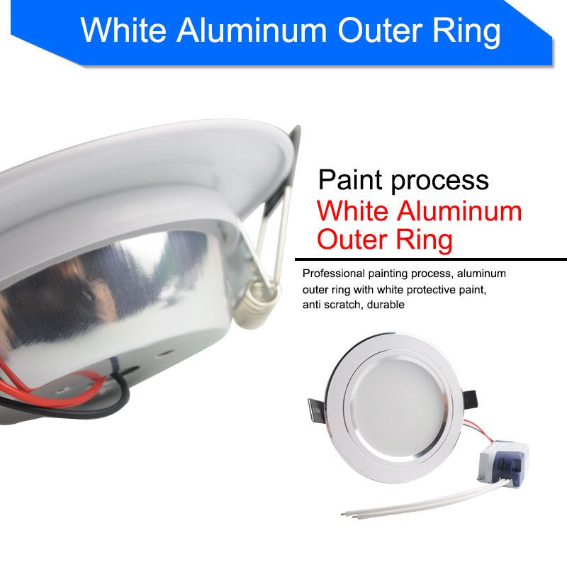 Silver White Frosted Surface LED Downlight 5w 10w 15w Round