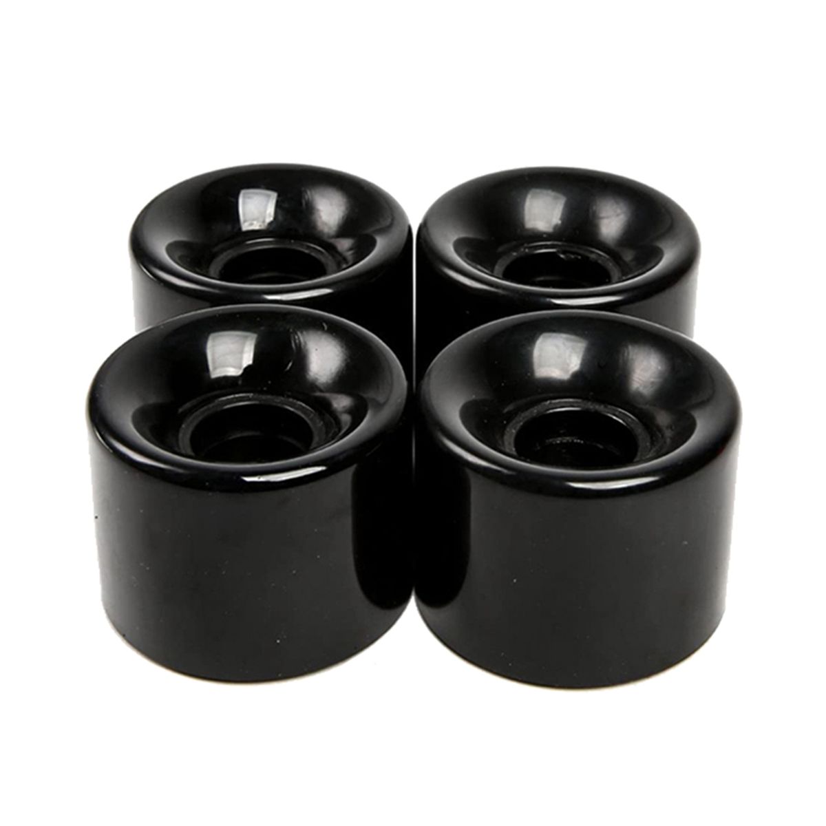 Street Skateboard Wheels With Bearings And Spacers Black Black Cover
