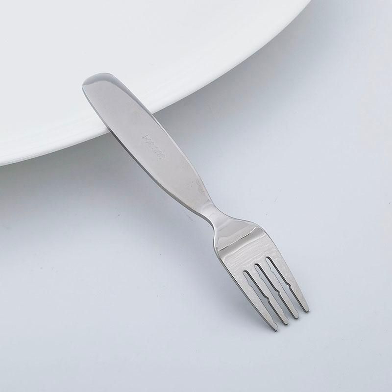 Children's tableware 304 stainless steel glossy table spoon dinner fork 2 pieces set