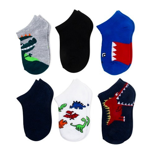 Newborn Baby Boy Alligator Socks - 6 Pairs