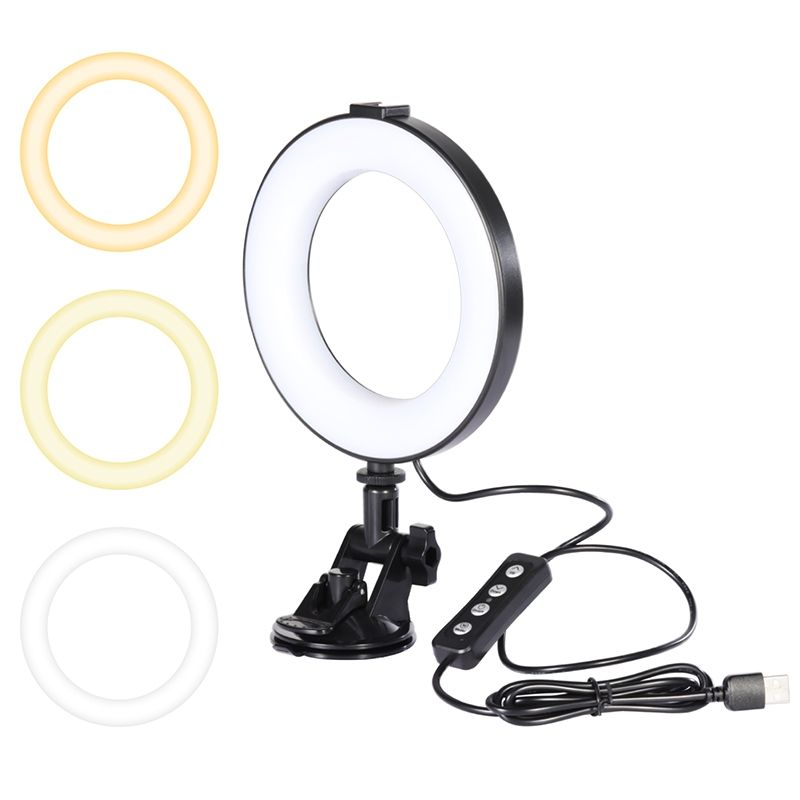 6 Inch Video Conferencing Ring Fill Light Sucker Fil