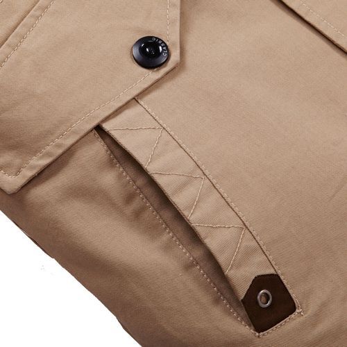 Men's Jackets Autumn Winter Mens High Quality Standing Collar Long Cotton Coats Male Solid Color Zipper Warm Outwears