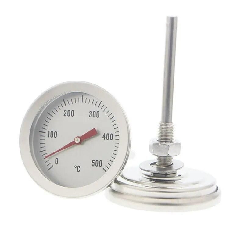 BBQ Thermometer Stainless Steel Barbecue Charcoal Grill Smoker Temp Gauge Fahrenheit and Heat Indicator for Cooking Meat