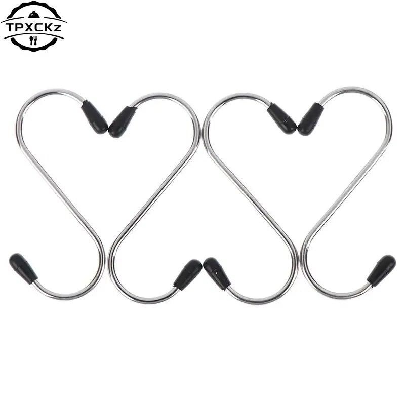 4pcs/lot Household Home Essential Useful S Shaped Hooks Kitchen Stainless Steel Hanging Hanger Storage Holders Organizer