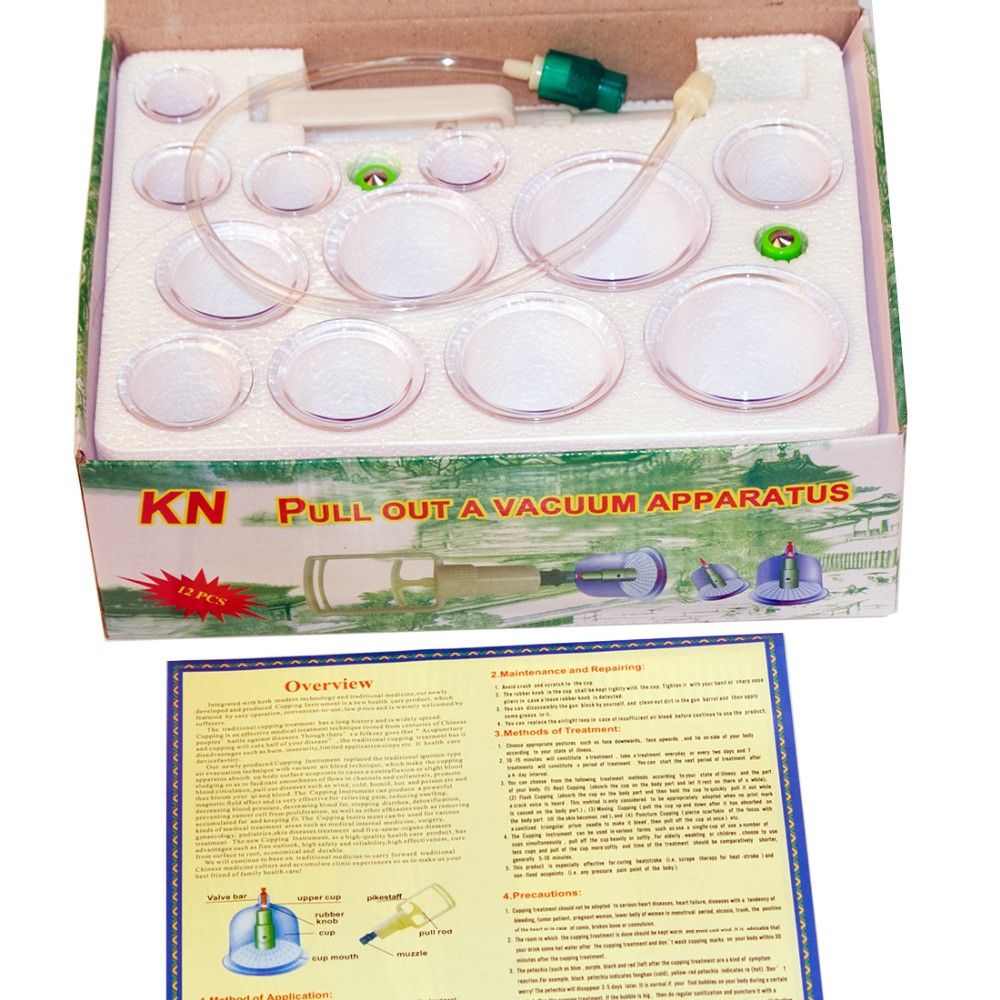 Medical Relaxation Massage Kit Massage Set Body Portable Cupping Vacuum Cupping Body Therapy Chinese Set 12Pcs Set