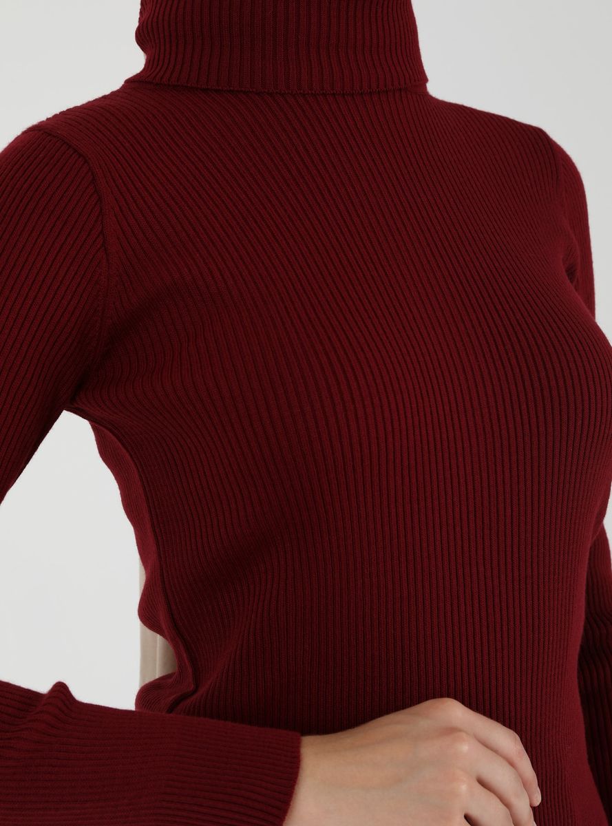 Maroon - Polo Neck - Jumper - Benin