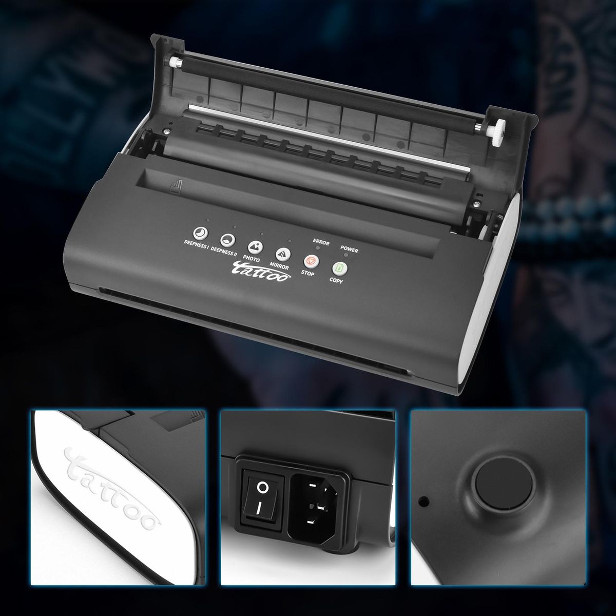 Tattoo Transfer Stencil Machine Printer Drawing Thermal Stencil Maker Copier Line Drawing Printing Copier for Tattoo Transfer Paper Supply