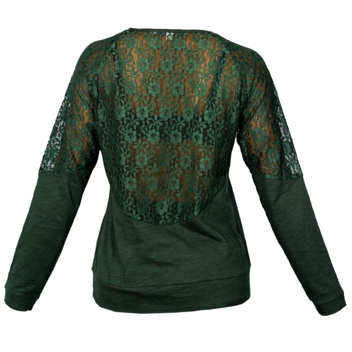 R Classic Round Neck Long Sleeve Blouse
