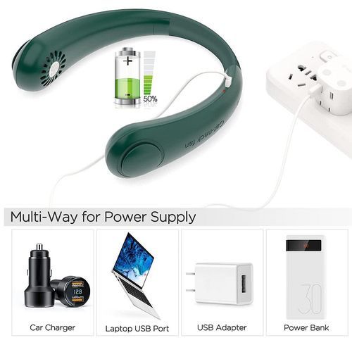 Portable Neck Fan Bladeless Hands Free Fan Wearable Fan