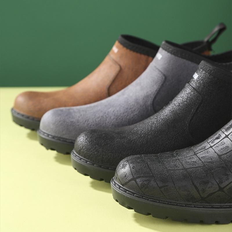 Four Seasons Mid Heel PVC Anti slip Rainshoes